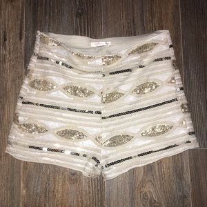 Sparkly Mid-Rise Shorts